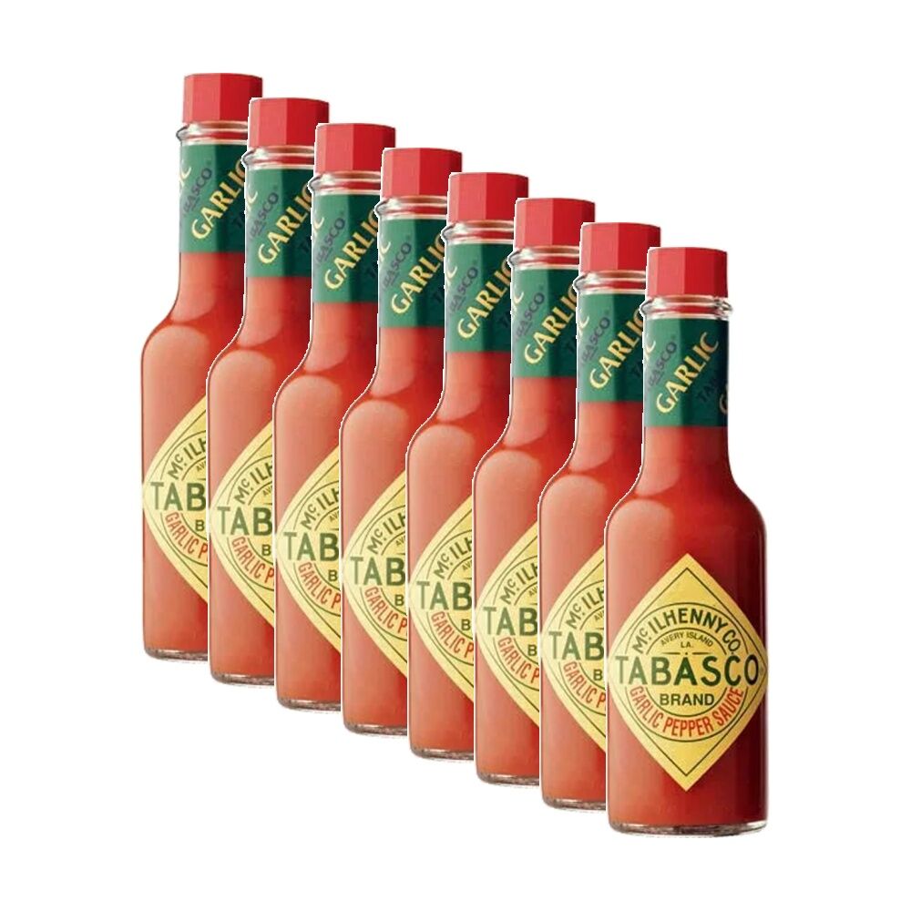 8PK Tabasco Garlic Pepper Flavoured Hot Spicy Sauce 60ml Bottle
