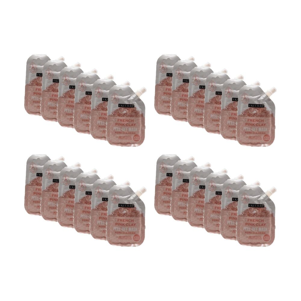 24PK Freeman Pore Clearing Peel Mask Normal to Combo Skin 35mL French Pink Clay