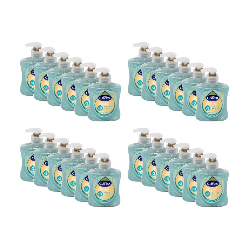 24PK Carex Hand Wash Antibacterial Advanced Care Sea Minerals Pump Bottle 250mL
