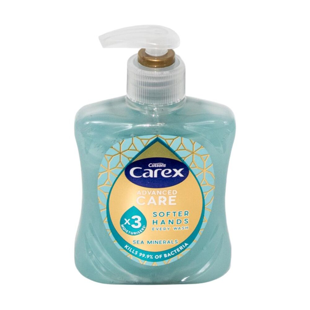 24PK Carex Hand Wash Antibacterial Advanced Care Sea Minerals Pump Bottle 250mL