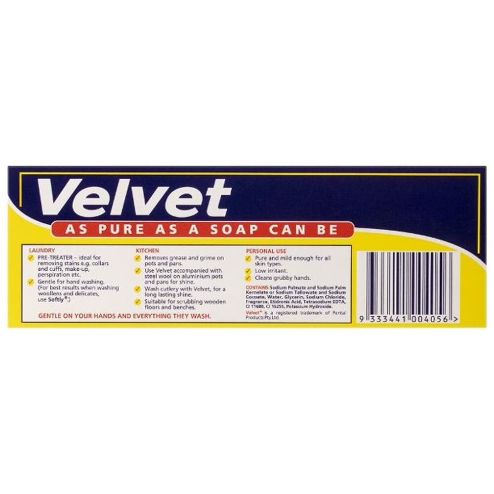 12x 4pc Velvet Cleaning Soap For Laundry/Kitchen/Personal Use 500g