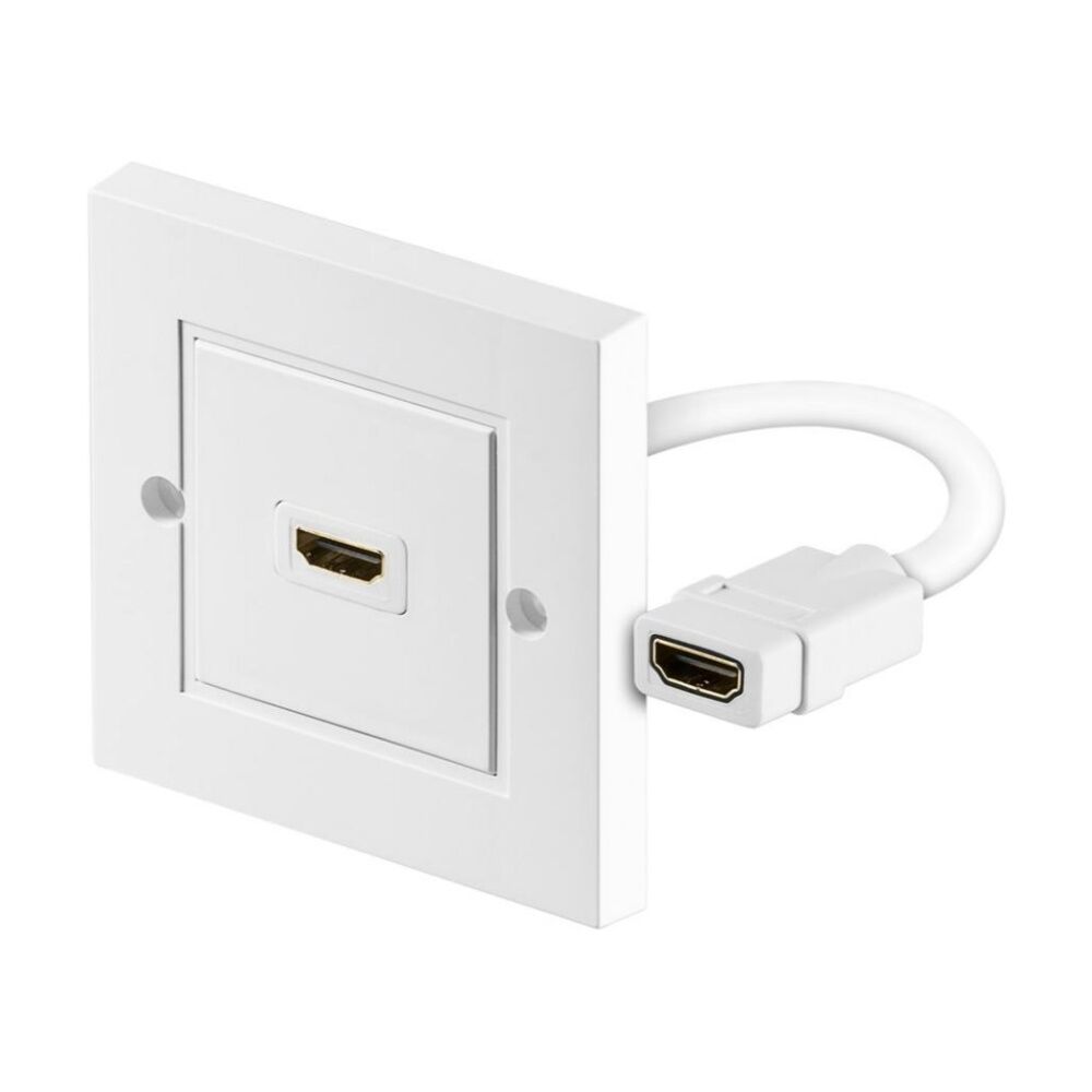 Goobay HDMI Wall Socket Gold Plated Connector Home Theater Setup -