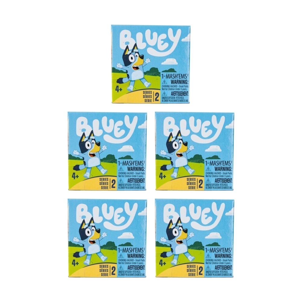 5PK Basic Fun Mash'ems Bluey Squishy Toy Water-Filled Assorted Kids 3y+