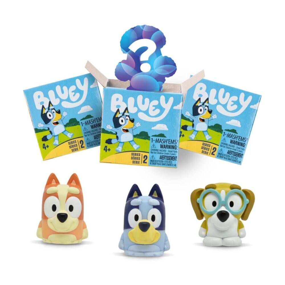 5PK Basic Fun Mash'ems Bluey Squishy Toy Water-Filled Assorted Kids 3y+