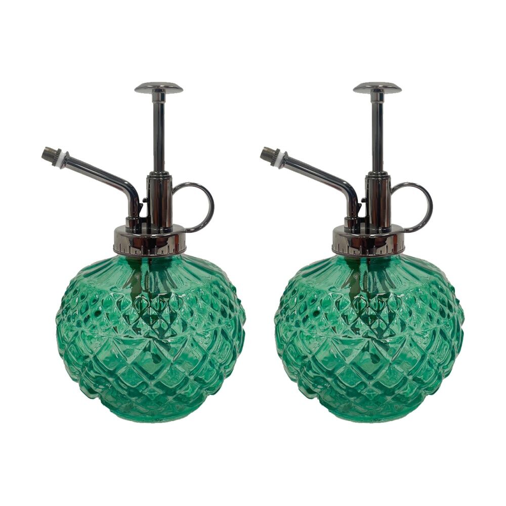 2PK Annabel Trends Diamond Plant Gardening Mister Spray Bottle Green