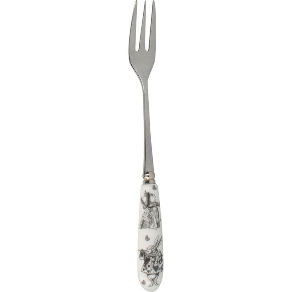 2PK Victoria And Albert Alice In Wonderland Set Of 4 Pastry Forks Stainless