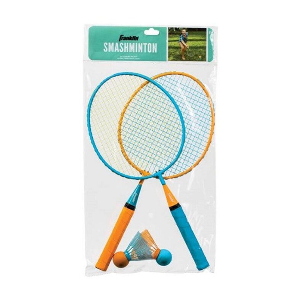 2PK Franklin Smashminton Outdoor Game W/ Rackets & Foam Shuttlecocks Orange/Blue