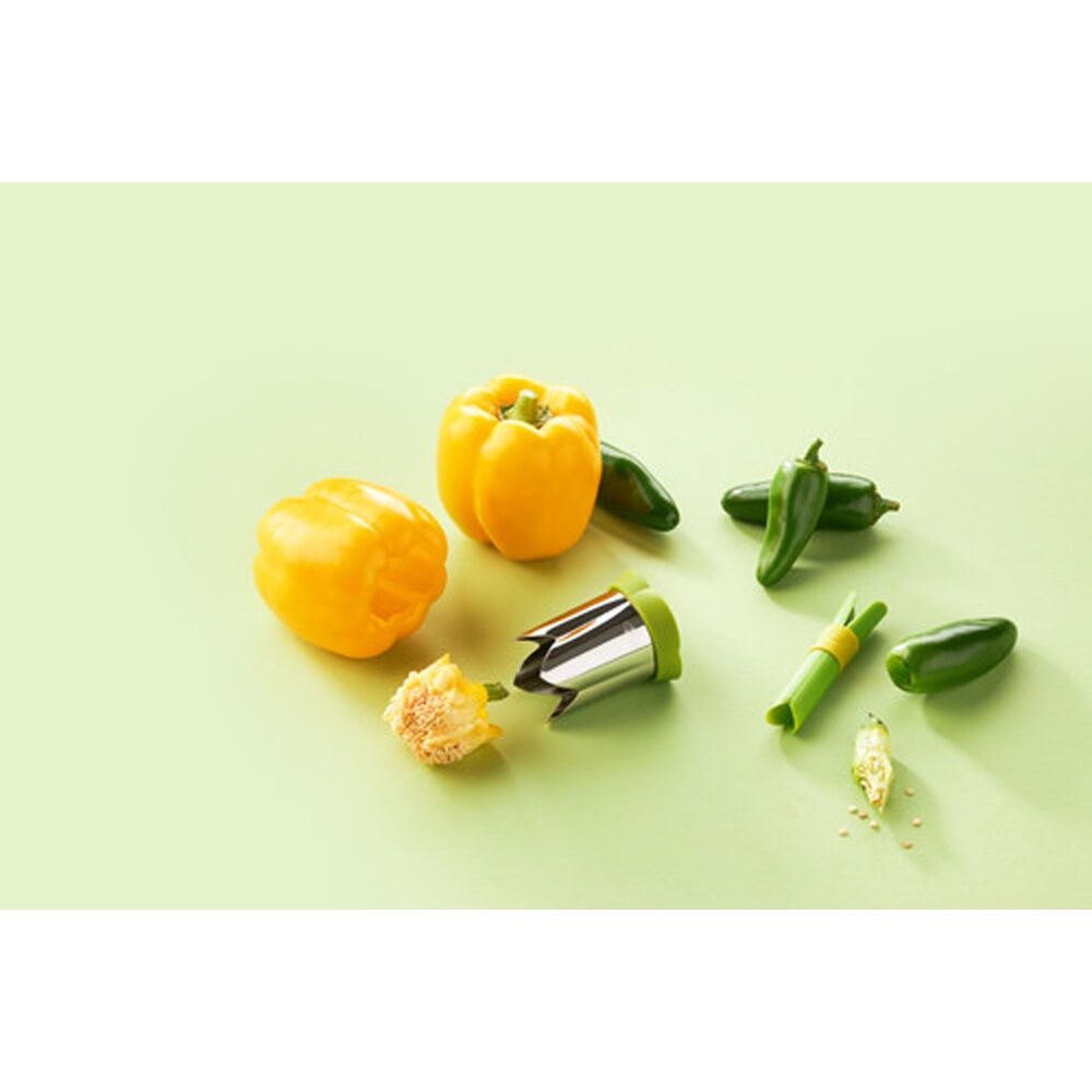 2pc Chef'n QuickCore Plus Stainless Steel Bell Pepper & Jalape?o Corer Set