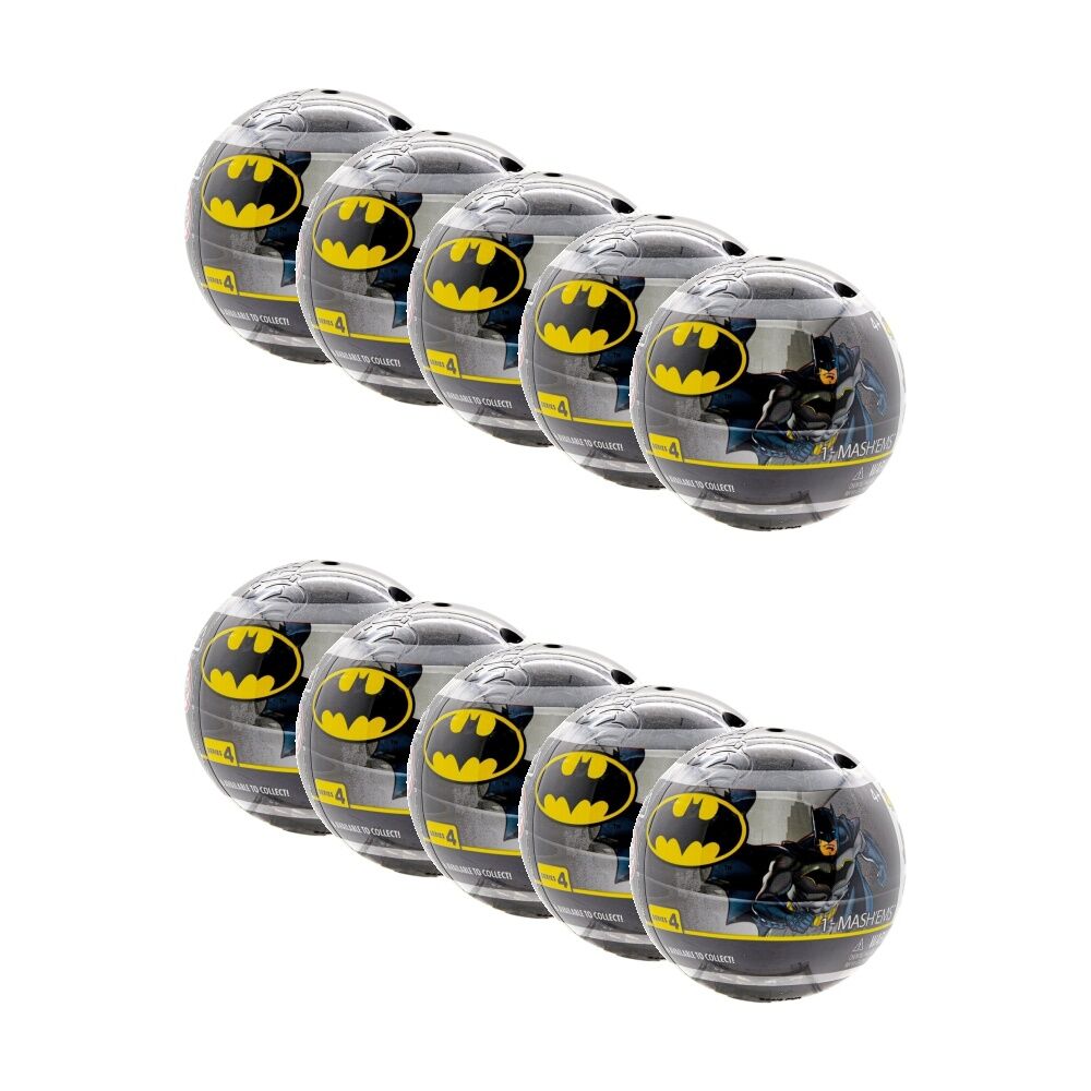 10PK Basic Fun Mash'ems Batman Collectible Squishy Toy Assorted