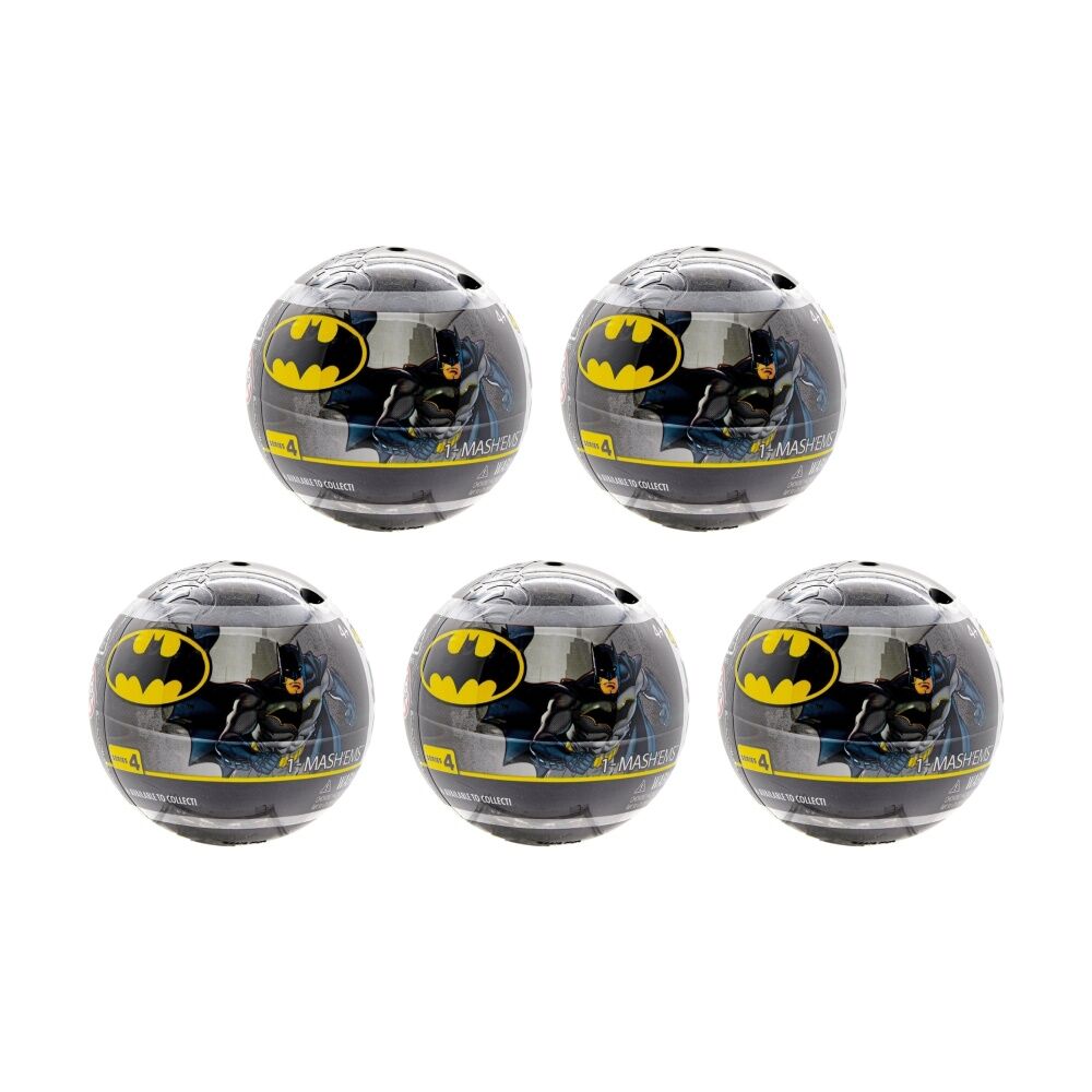5PK Basic Fun Mash'ems Batman Collectible Squishy Toy Assorted