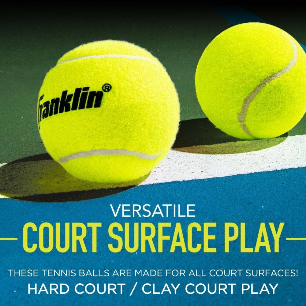 3x 3pc Franklin Tennis Balls Recreational Play Practice Training Yellow