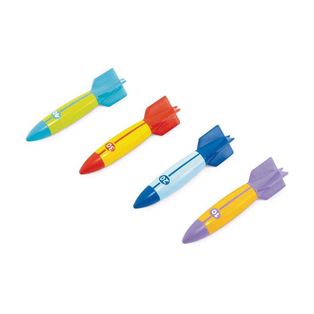 2x 4pc Intex Underwater Torpedoes Set Dive Toys Activity Game Assorted 6y+