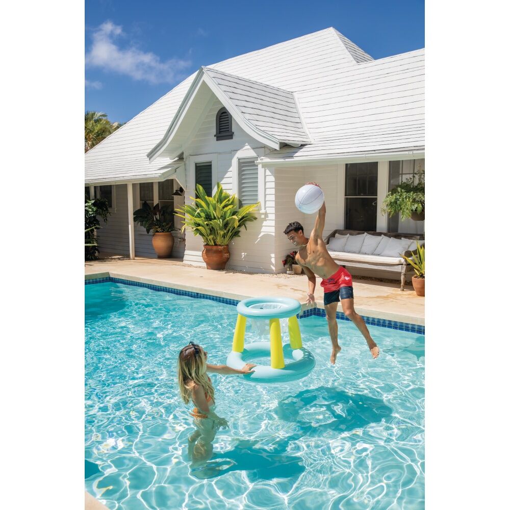 2PK Intex Mega Floating Inflatable Hoop W/ Ball Pool Play Activity 6y+
