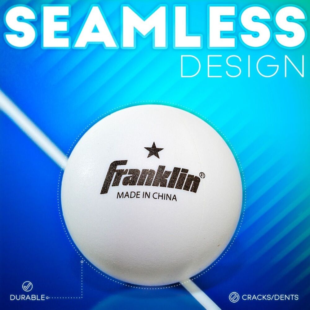 2x 12pc Franklin 1 Star Official 40mm Size Play Table Tennis Balls White