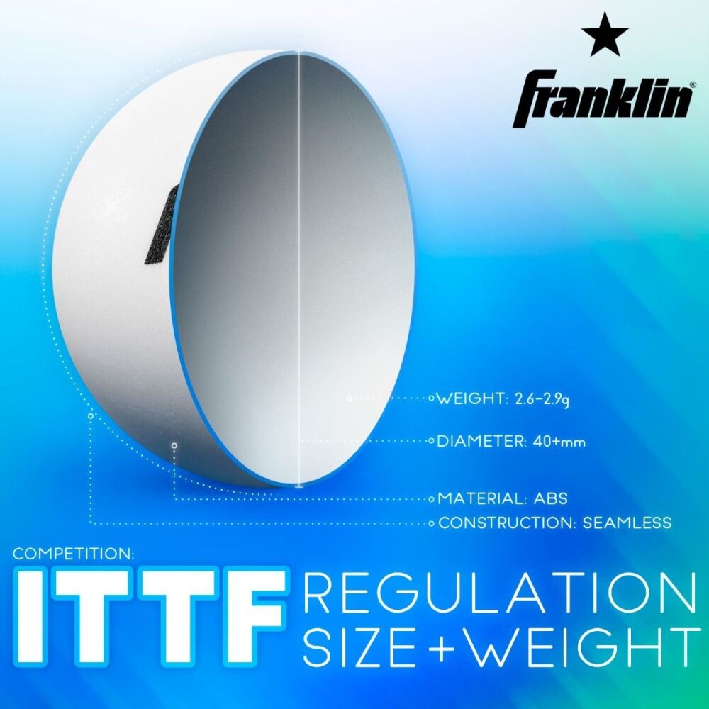 2x 12pc Franklin 1 Star Official 40mm Size Play Table Tennis Balls White