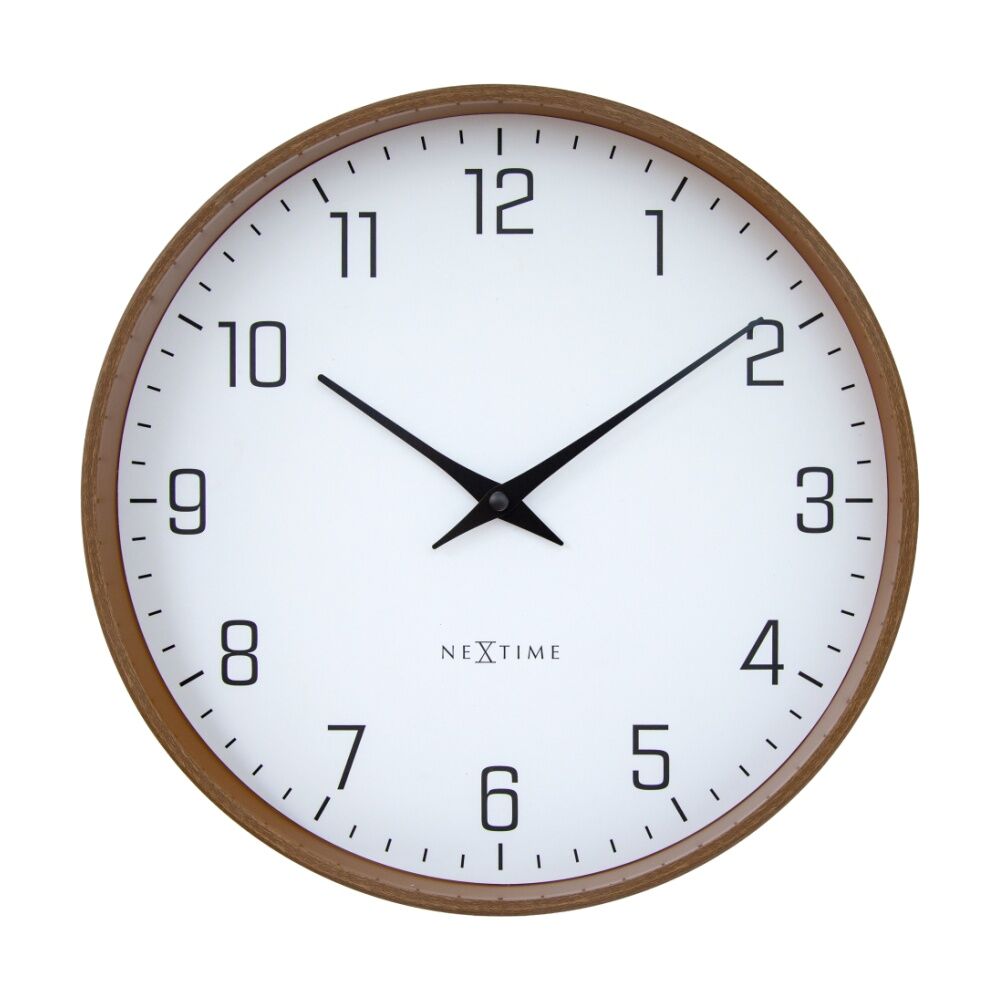 NeXtime Lyra Wall Clock Silent Analogue Hanging Home Decor White 30cm
