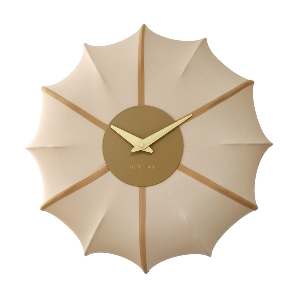 NeXtime Ultimo Wall Clock Silent Analogue Home Decor Champagne 50cm