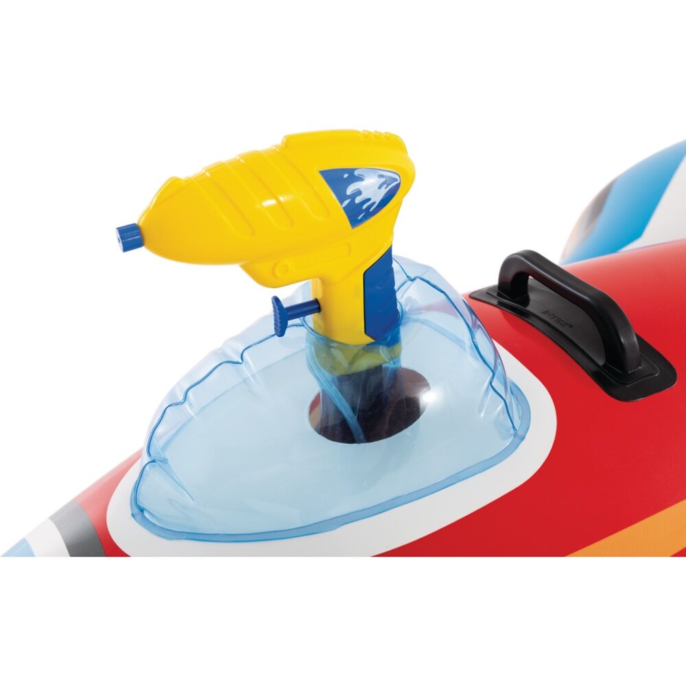 2PK Intex Jet Fighter Inflatable Ride-On Pool Toy With Water Gun Assorted 3y+