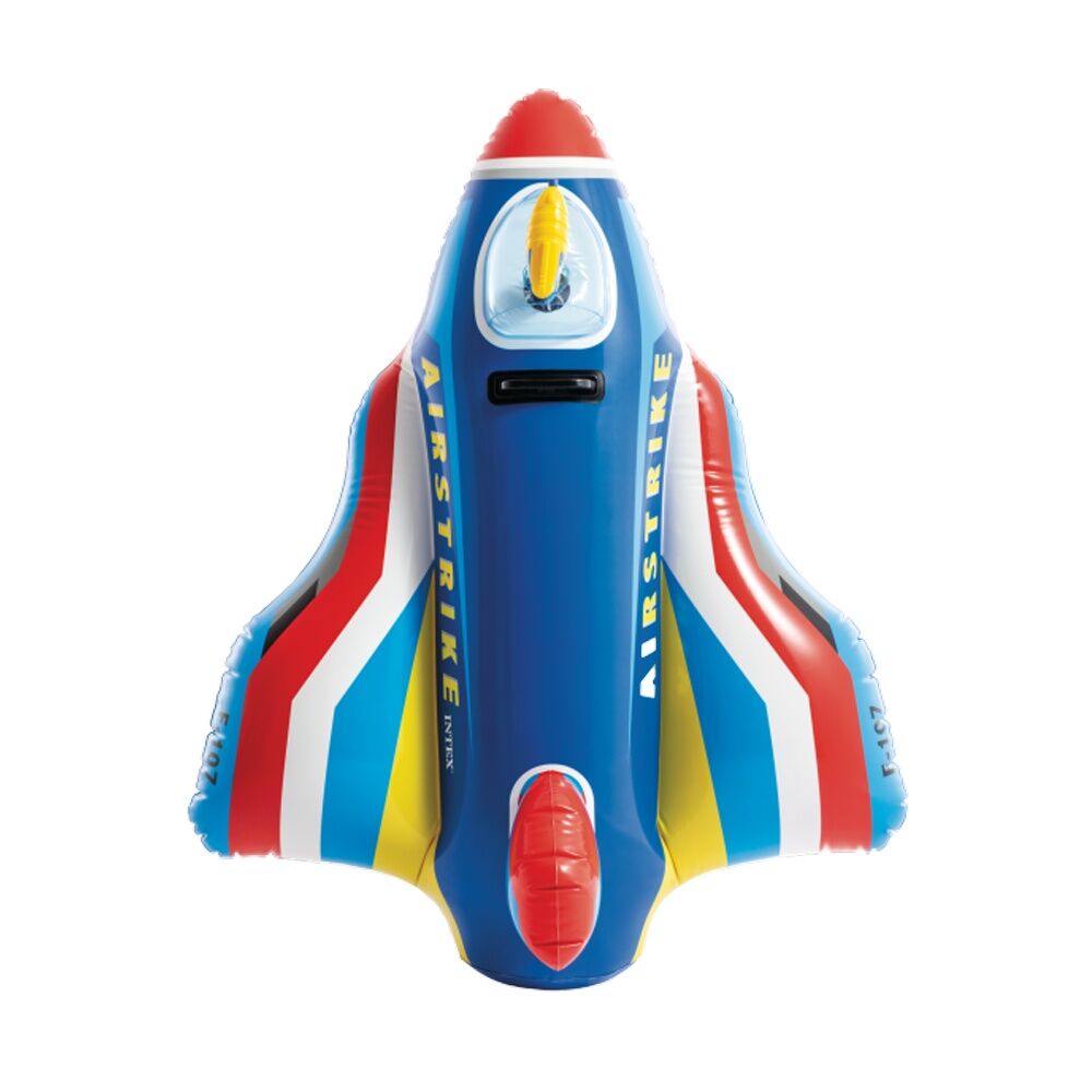 2PK Intex Jet Fighter Inflatable Ride-On Pool Toy With Water Gun Assorted 3y+