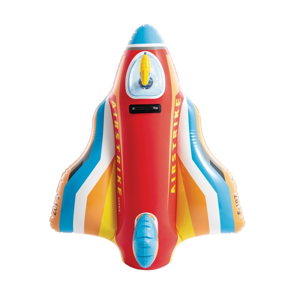 2PK Intex Jet Fighter Inflatable Ride-On Pool Toy With Water Gun Assorted 3y+