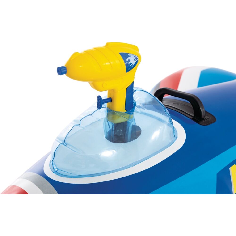 2PK Intex Jet Fighter Inflatable Ride-On Pool Toy With Water Gun Assorted 3y+