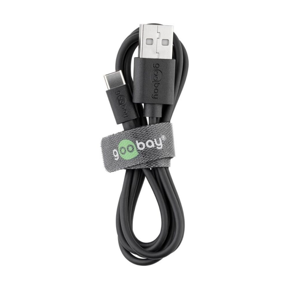 3PK Goobay USB-C to USB-A Charge & Sync Cable 2M Fast data transfer - Black