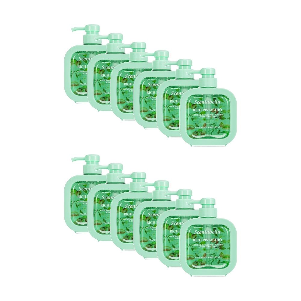 12PK Scentabella Scented Cleansing Hand Soap 300mL Rich Pistachio