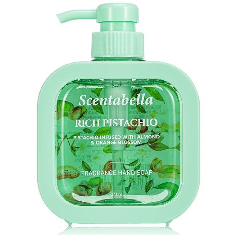 12PK Scentabella Scented Cleansing Hand Soap 300mL Rich Pistachio