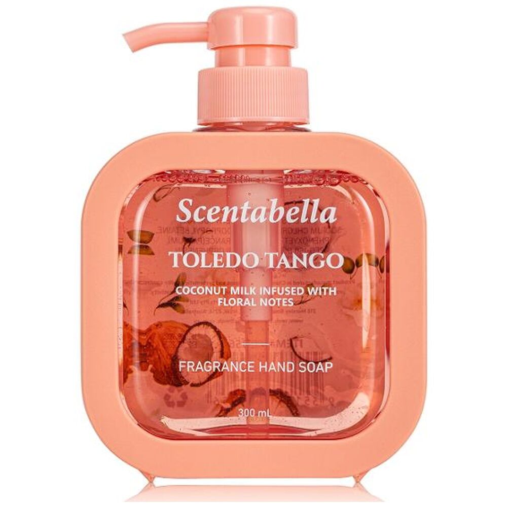 6PK Scentabella Scented Hand Soap 300mL Coconut Milk Infused W/ Floral Notes