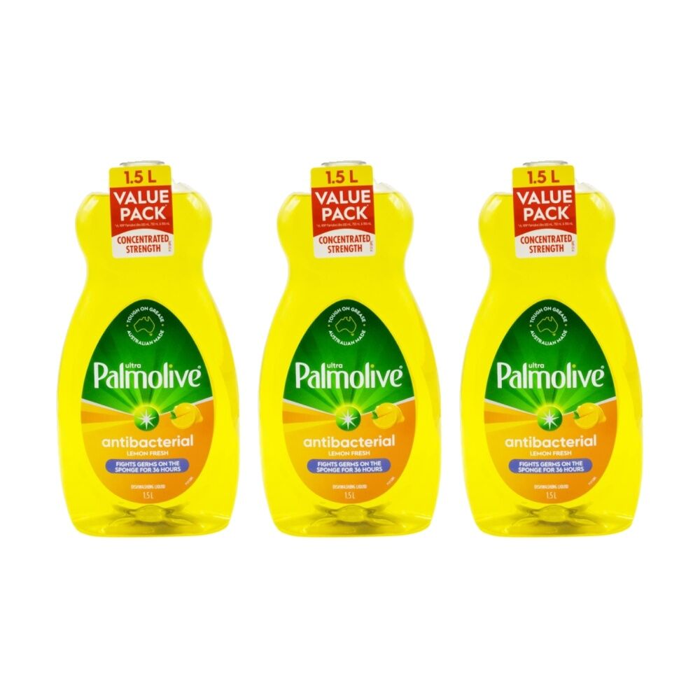 3PK Palmolive Ultra Dishwashing Liquid Concentrated Lemon Fresh 1.5L