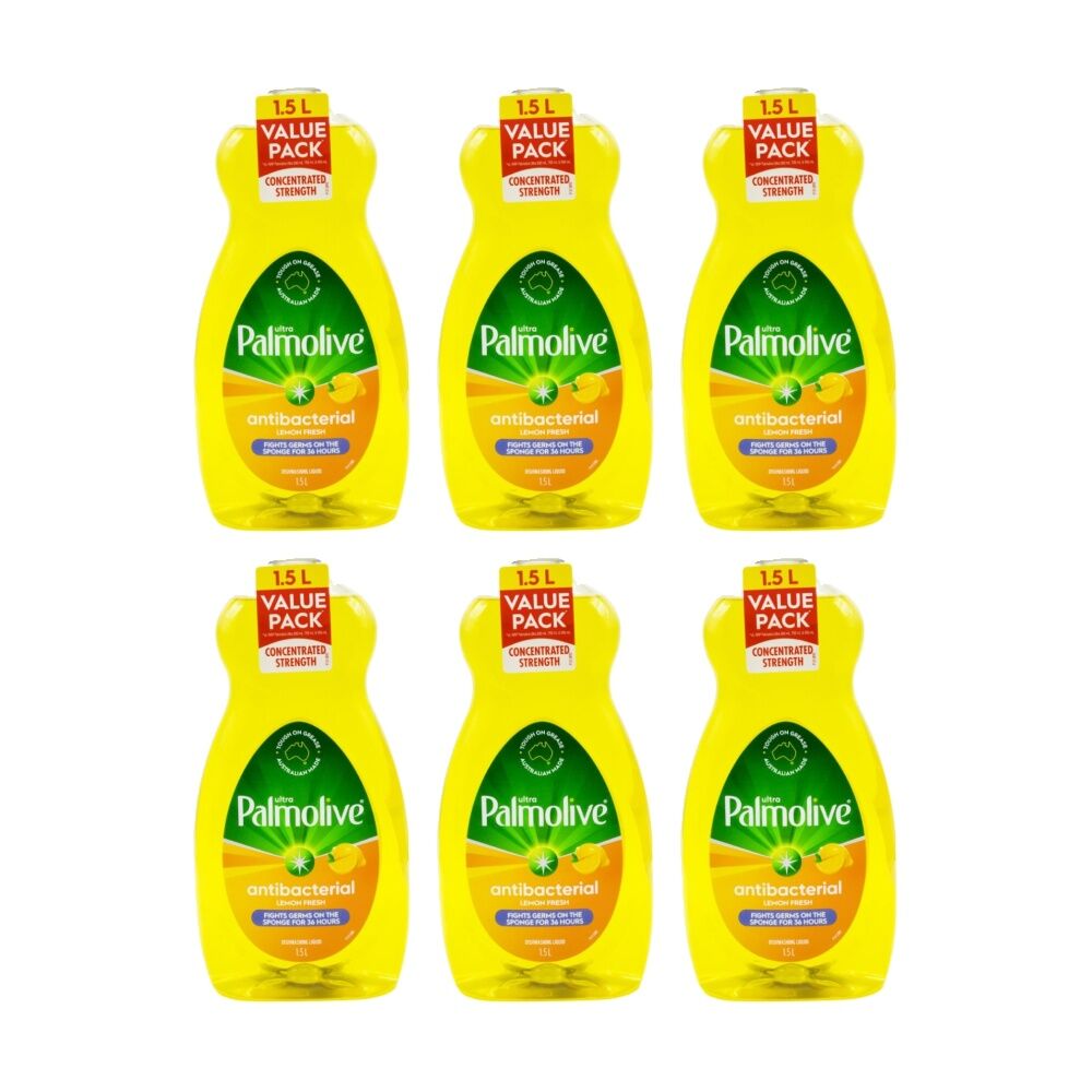 6PK Palmolive Ultra Dishwashing Liquid Concentrated Lemon Fresh 1.5L