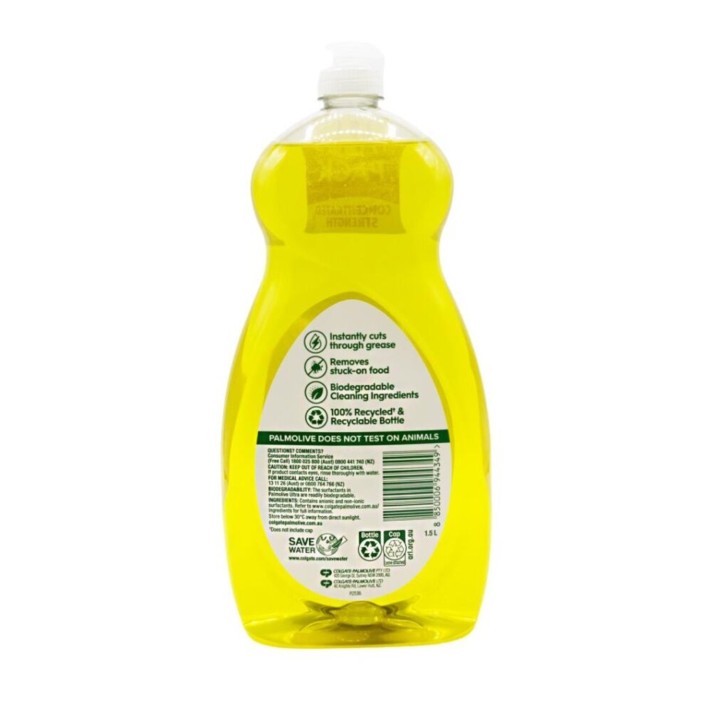 6PK Palmolive Ultra Dishwashing Liquid Concentrated Lemon Fresh 1.5L