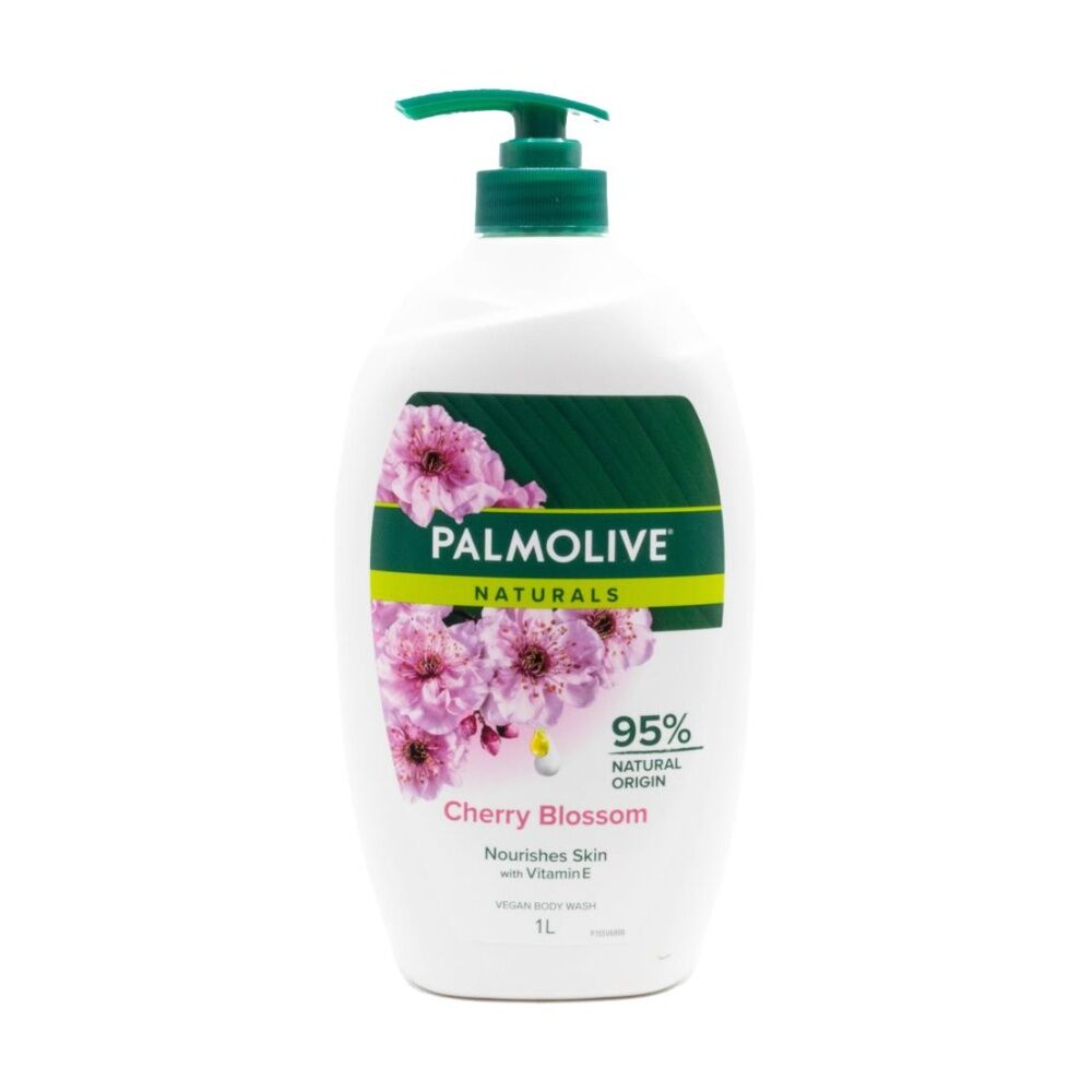 12PK Palmolive Naturals Nourishing Skin Body Wash 1L Vitamin E Cherry Blossom