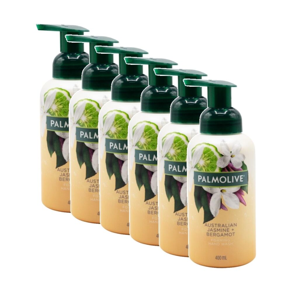 6PK Palmolive Hand Wash Foaming Australian Jasmine And Bergamot Pump 400mL