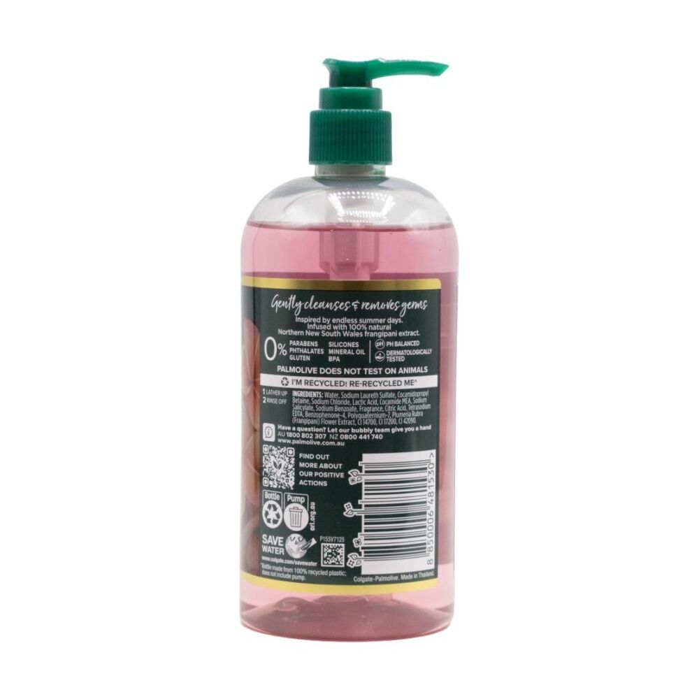 12PK Palmolive Luminous Oils Hand Wash Frangipani & Coconut 500ml