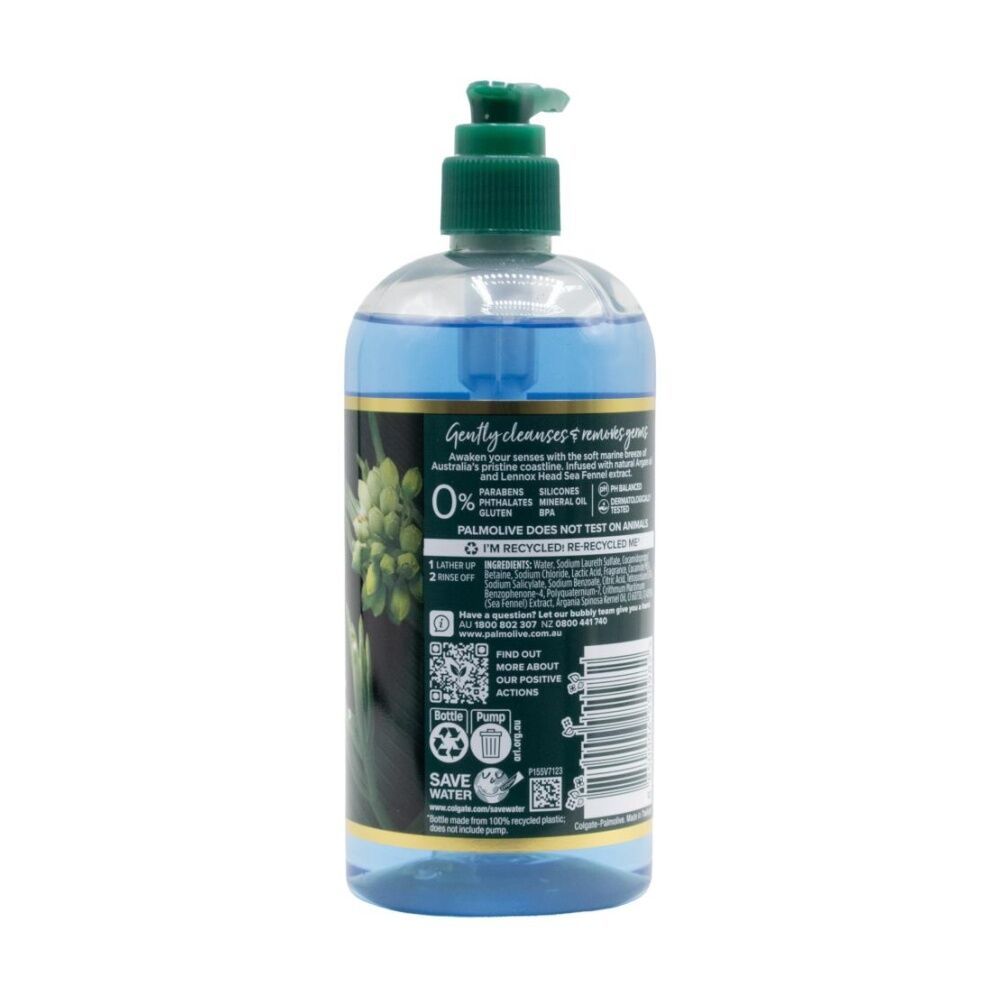 12PK Palmolive Luminous Oils Hand Wash Sea Fennel & Argan Oil 500ml
