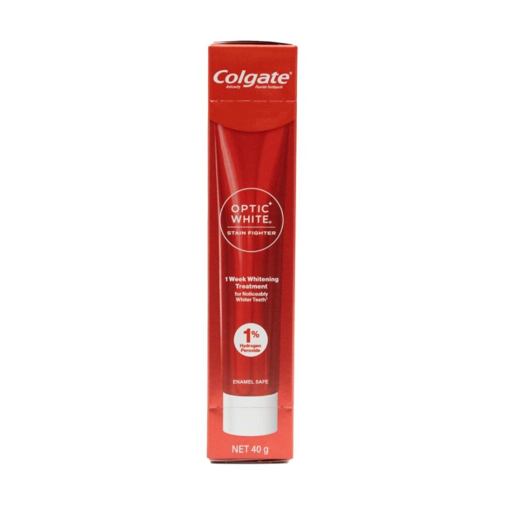 12PK Colgate Toothpaste Optic White Stain Fighter For Brighter Smile 40g