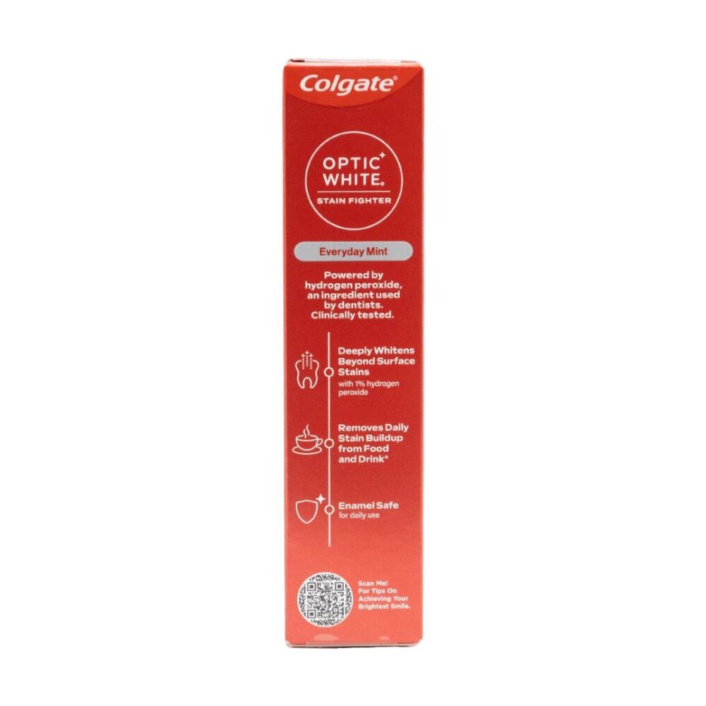 12PK Colgate Toothpaste Optic White Stain Fighter For Brighter Smile 40g