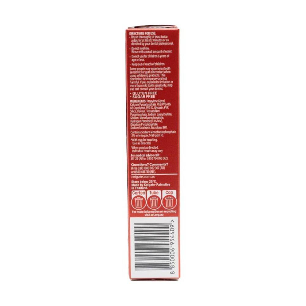 12PK Colgate Toothpaste Optic White Stain Fighter For Brighter Smile 40g
