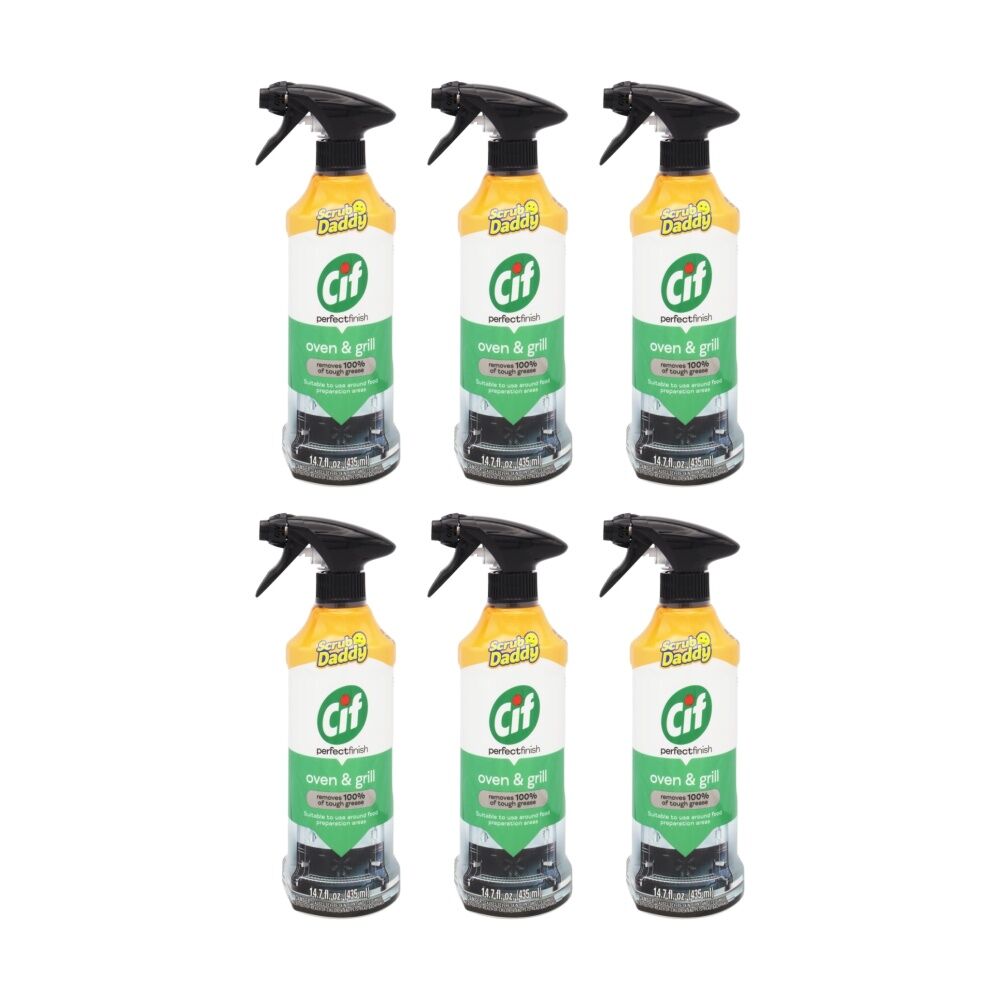 6PK Cif Scrub Daddy Oven & Grill Cleaner Perfect Finish Effective Formula 435ml