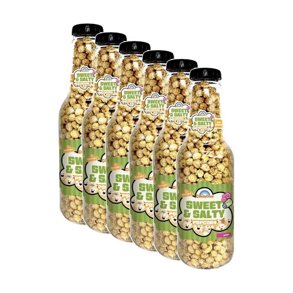 6PK Candy Cove Popcorn Sea Salty Flavour In Reusable Jar 900g 53x16cm