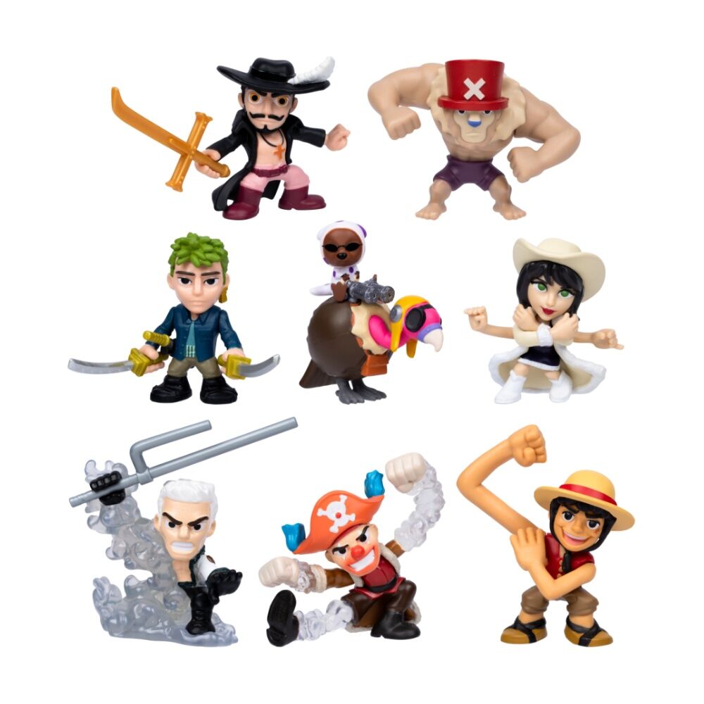 3PK One Piece Mini Figure W2 Action Toy Kids 4y+ Assorted