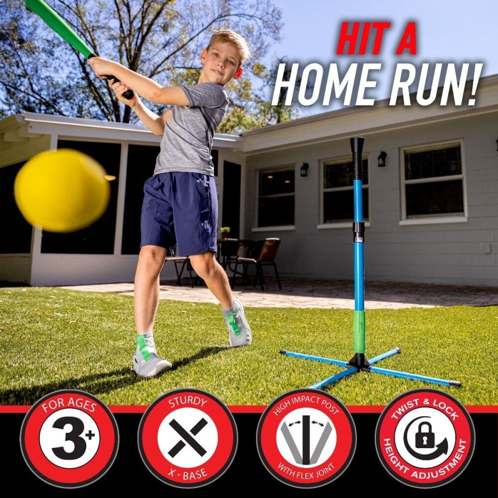Franklin MLB XT Batting Tee Twist Lock Height Adjustable Post Multicolour