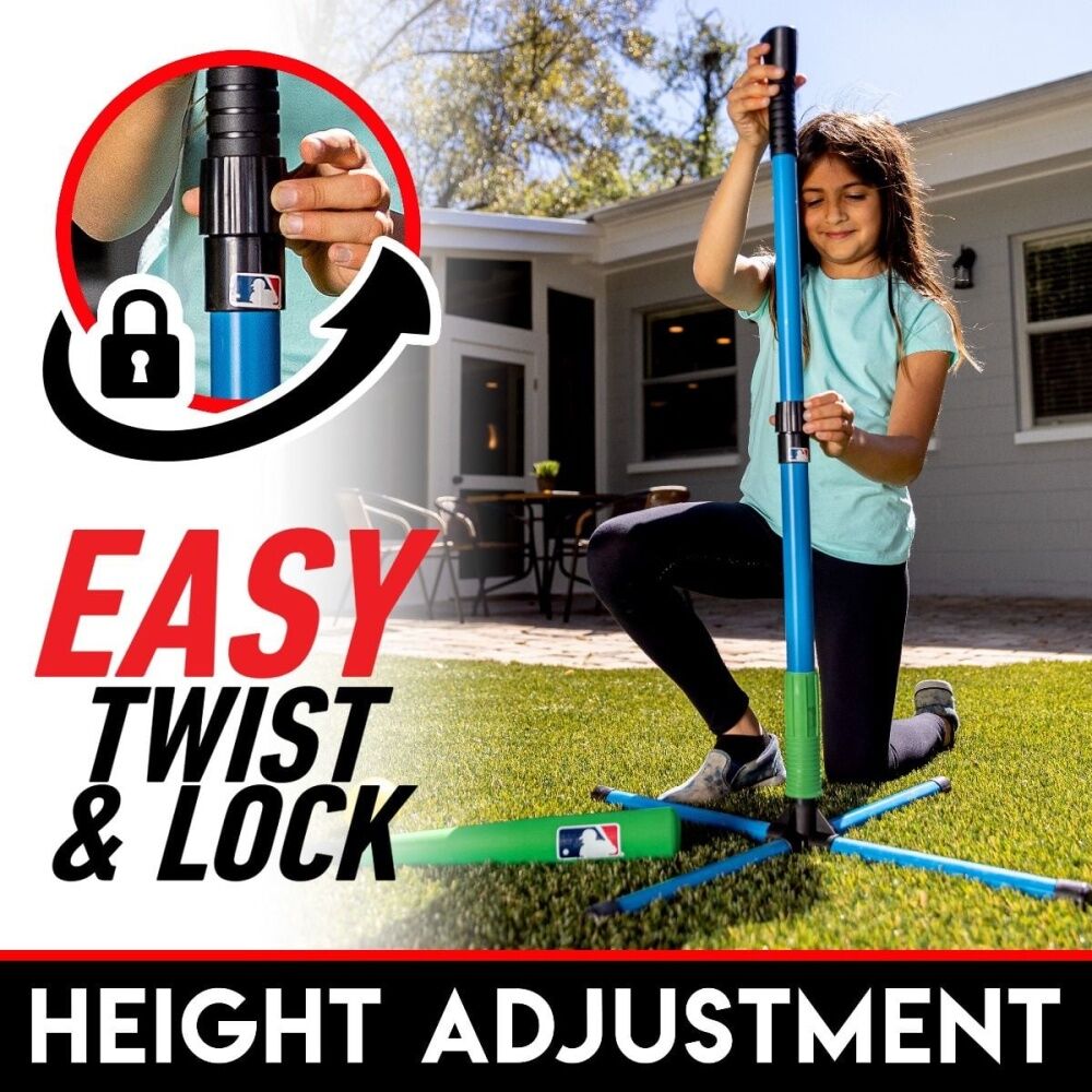 Franklin MLB XT Batting Tee Twist Lock Height Adjustable Post Multicolour
