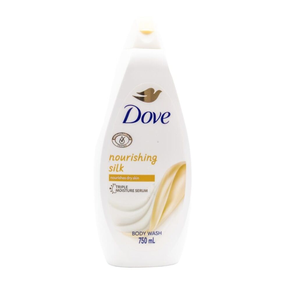 8PK Dove Nourishing Silk Triple Moisture Serum Body Wash For Dry Skin 750ml