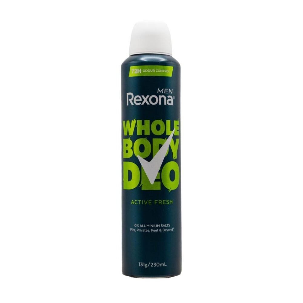 12PK Rexona Men Deodorant Active Fresh 72H Odour Protection Aluminium 131g 230mL