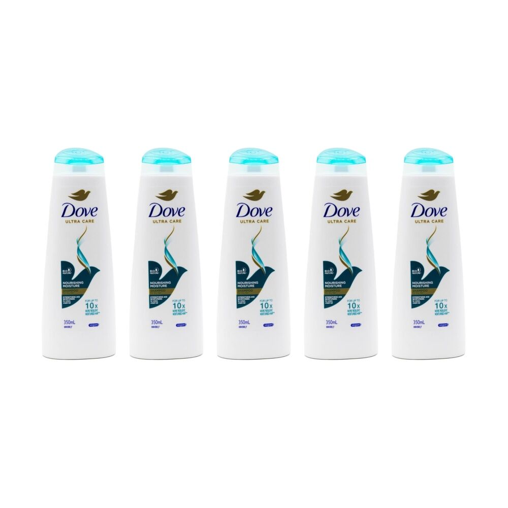 5PK Dove Ultra Care Nourishing Moisture Shampoo For Dry Hair 350ml