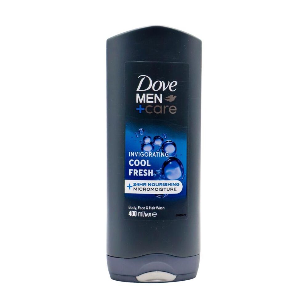 12PK Dove Men +Care Invigorating Cool Fresh Body Face & Hair Wash 400ml