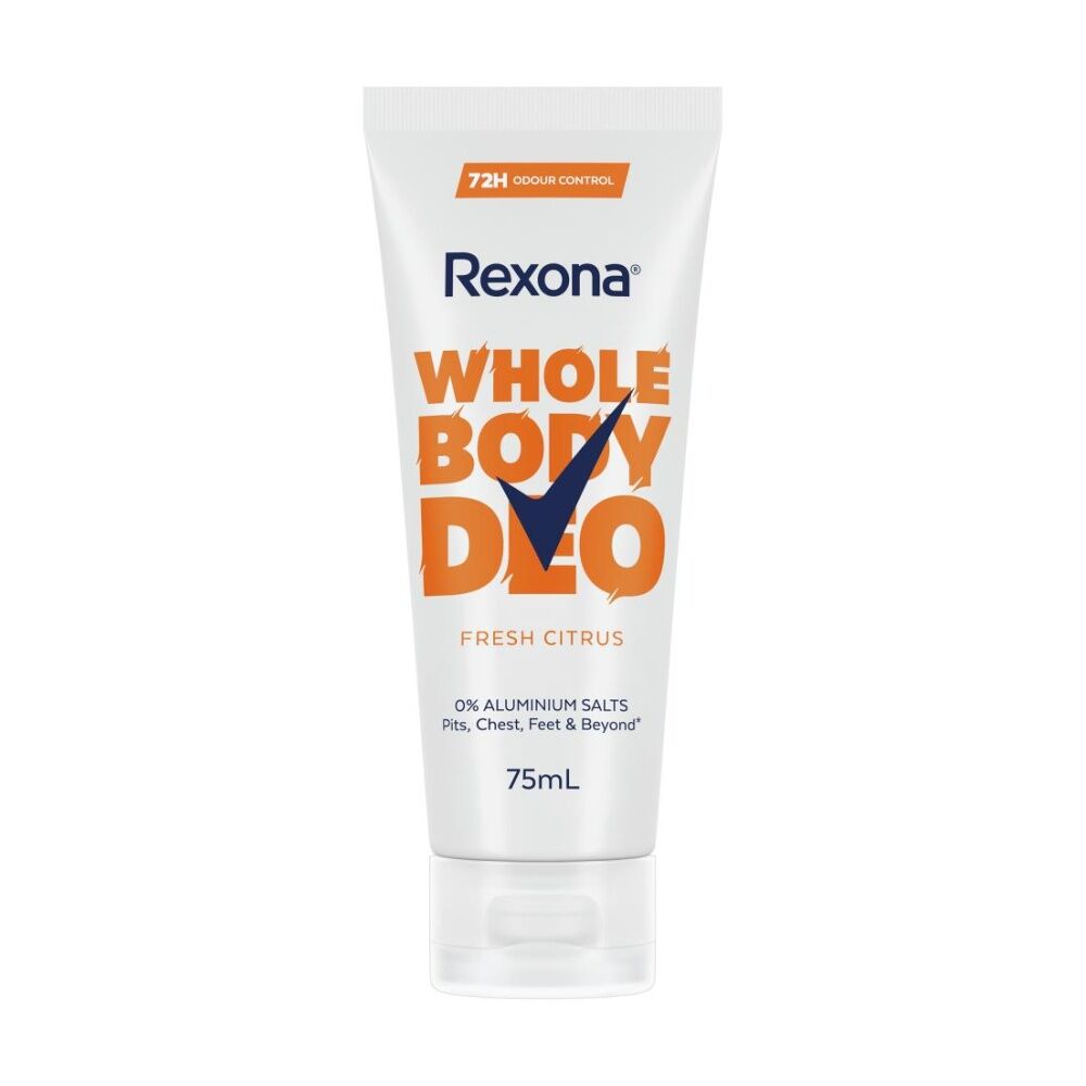 6PK Rexona Whole Body Deo 72H Odour Control Fresh Citrus 75mL Spray Deodorant