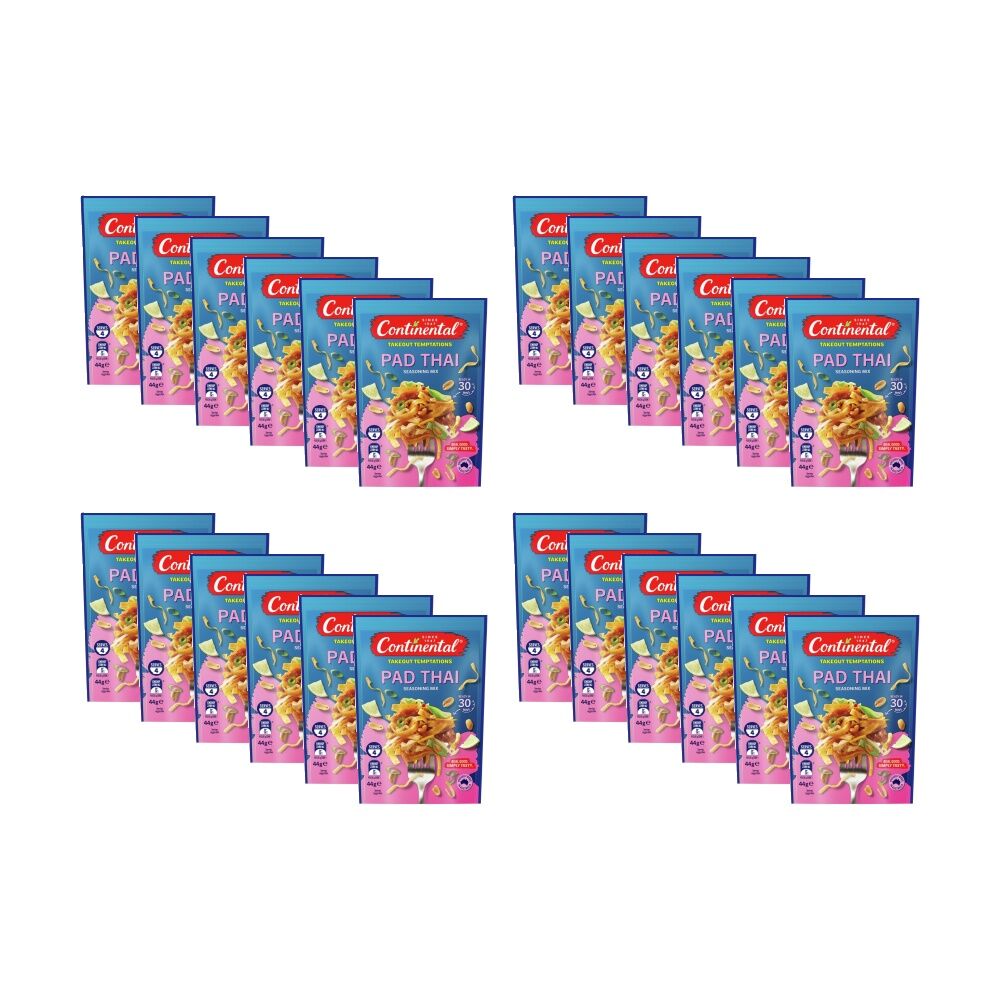 24PK Continental Seasoning Mix Pad Thai Serves 4 Ready In 30 Minutes 44g
